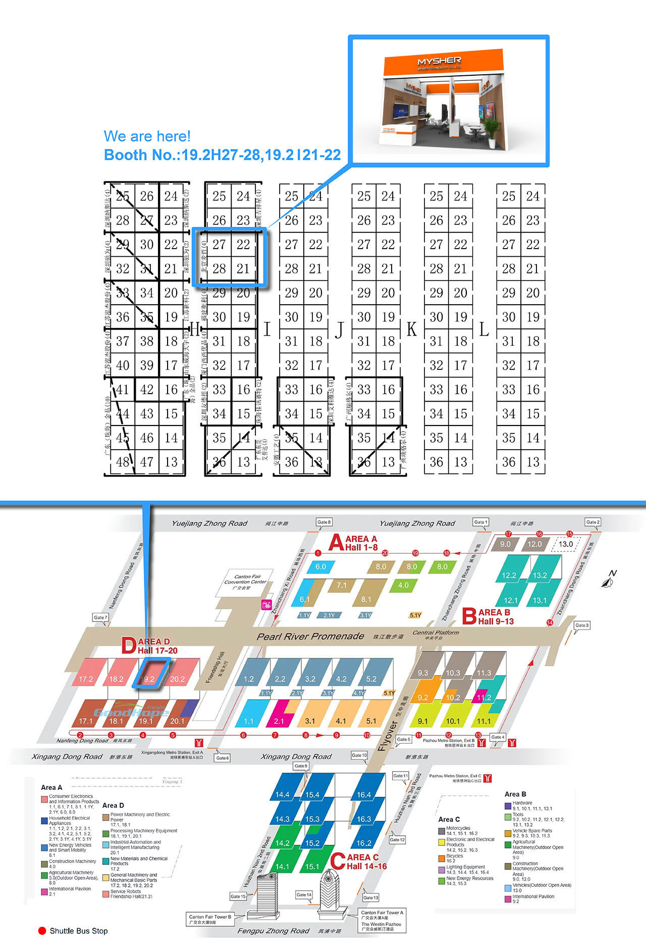MYSHER booth invitation for Canton Fair Spring 2026