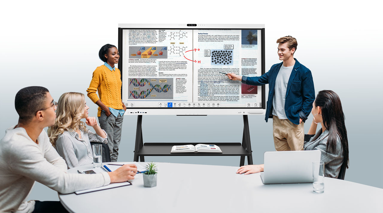 meeting collaboration scenario using FA Pro display