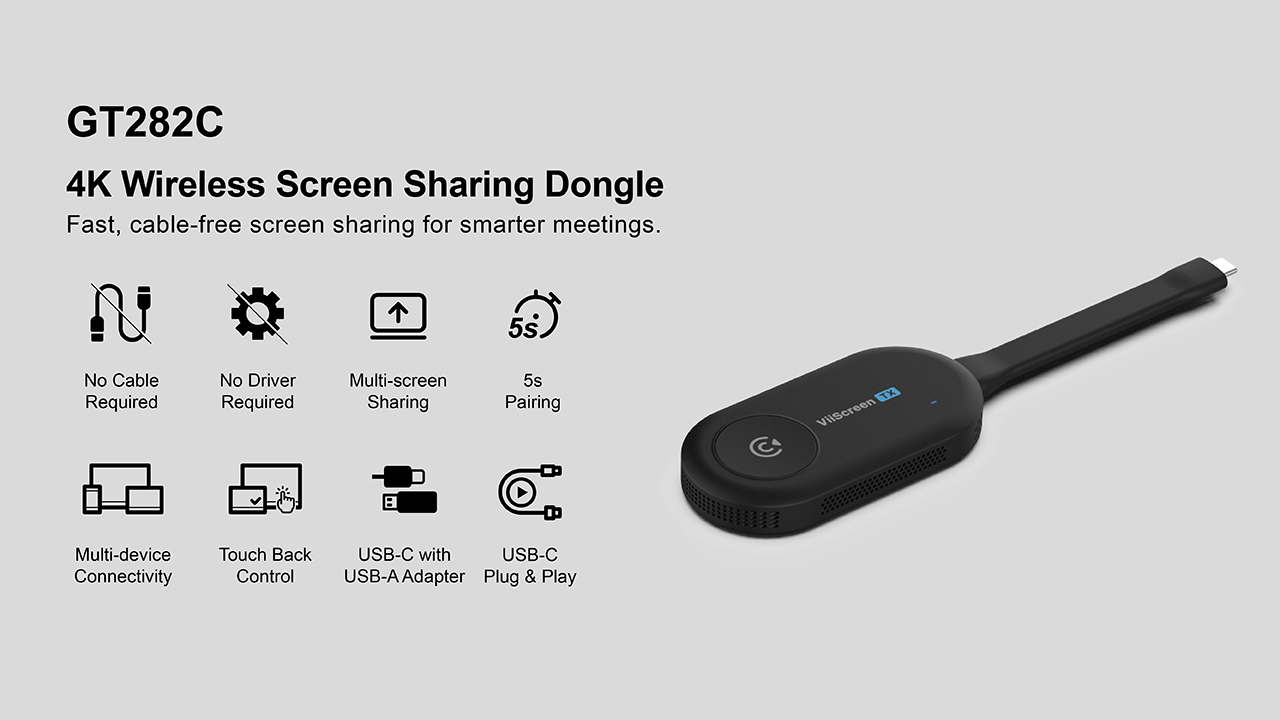 GT282C wireless screen sharing dongle device
