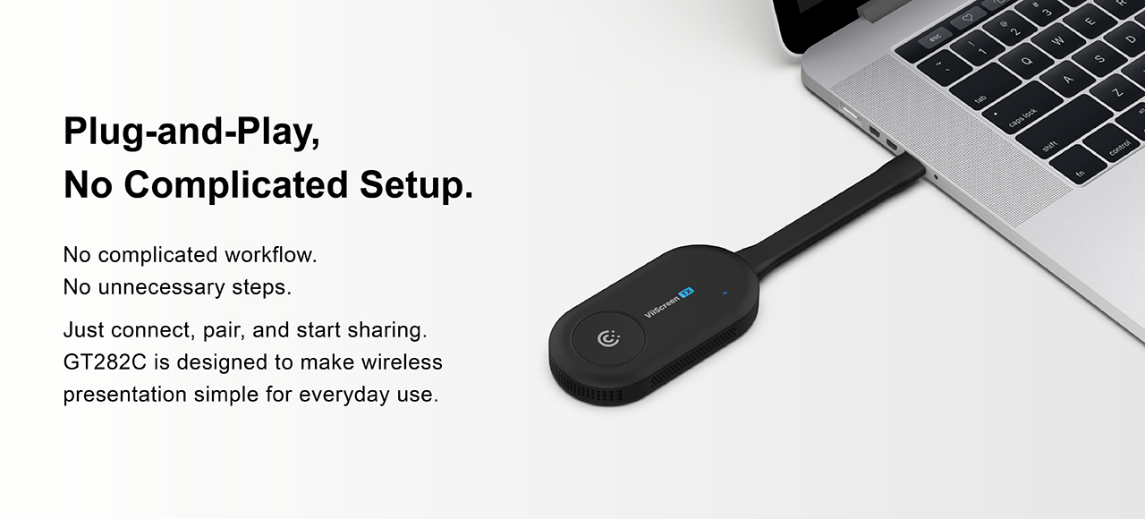 wireless screen sharing in meeting room using GT282C